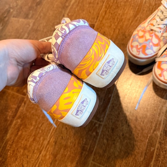 Vans 2 Pairs Bundle Lot Size 11 Platforms Purple Orange Classic - Picture 4 of 12